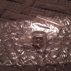 White Stone Diamond 925 Sterling Silver Men's Ring